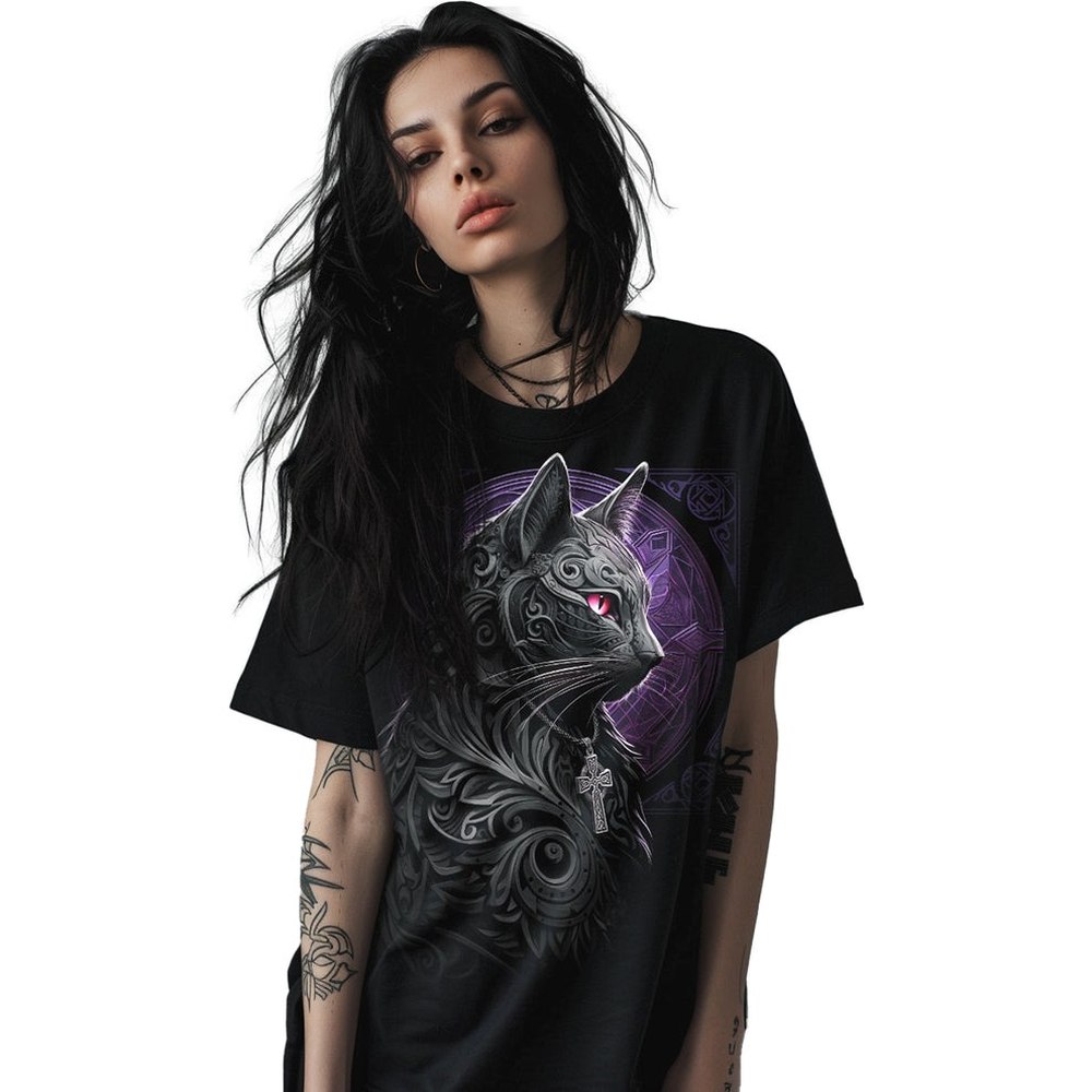 Spiral - Celtic Whiskers Herren T-Shirt - Schwarz